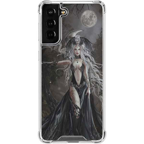 Gothic Princess with Silver Dragon by Nene Thomas Galaxy S21 FE Clear Case